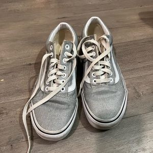 Silver vans shoes
